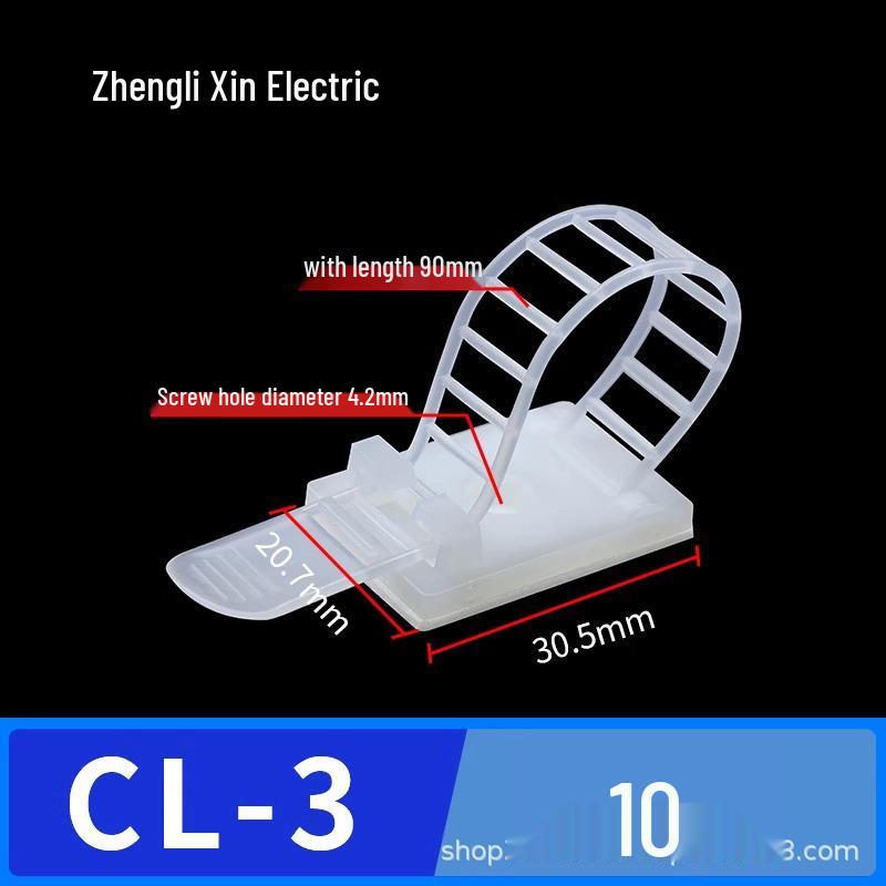 Self-Adhesive Adjustable Cable Tie Mount & Wire Organizer