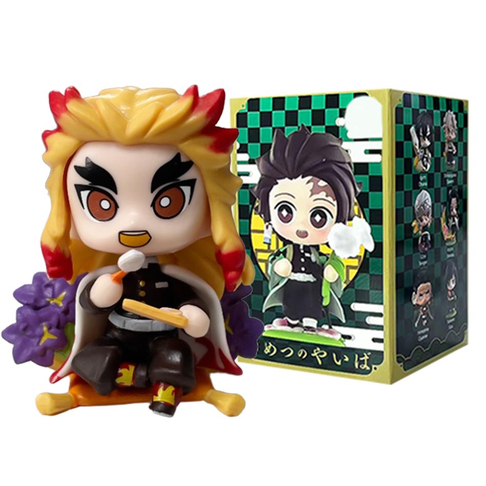 Demon Slayer Tanjiro Kamado Nezuko anime çizgi film figürü kör kutu yaratıcı kişiselleştirilmiş heykel model süs eşyası sürpriz hediye kutusu