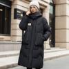 Winter Thickened Down Cotton Jacket Medium Length Women's Detachable Hat Warm Coat