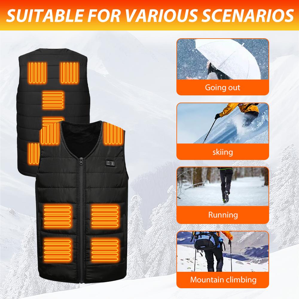 12zónová vyhřívaná vesta USB Chytrá Konstantní Teplota Motocyklová Vesta Pro Muže Ženy Zimní Lov Teplejší Vesta Bunda