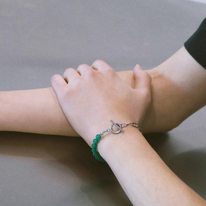 BICYCLE TROPHY BT Gemstone Bracelet 08 (2TYPE / 6mm Green Onyx)