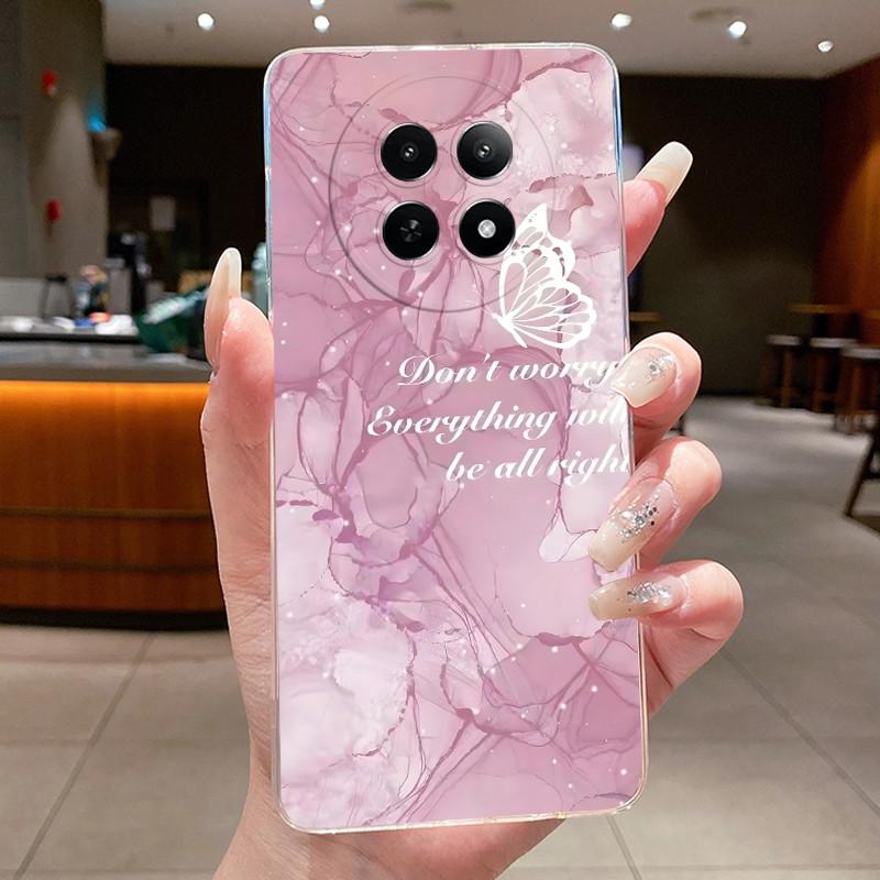 Phone Case For Realme 12 5G 12X 5G 13 5G C65 Protective Cases Realme Narzo N65 70X Capa Flower Butterfly Soft Silicone TPU Cover