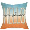 Summer Beach Aquarium Pillow Pattern Linen Material Summer Living Room Sofa Decorative Pillow Cover