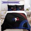 France Football Printed Bedding 3 Piece Set Cozy Breathable Bed Cover Set as Housewarming Holiday Gift