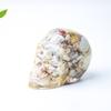 Crystal Resin Skull Decor With Natural Stones For Office And Home Tabletop Display