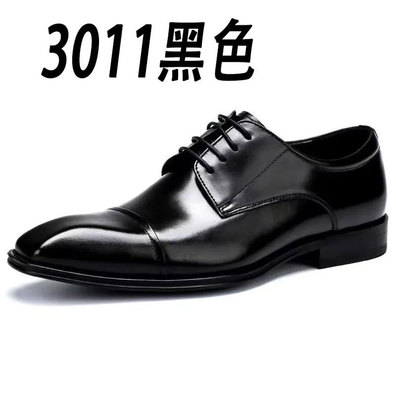 Mens Dress Shoes Men's Formal Original Leather Italian Skin Shoes for Men Elegant Casual Business Luxury Social Male Dress Shoe