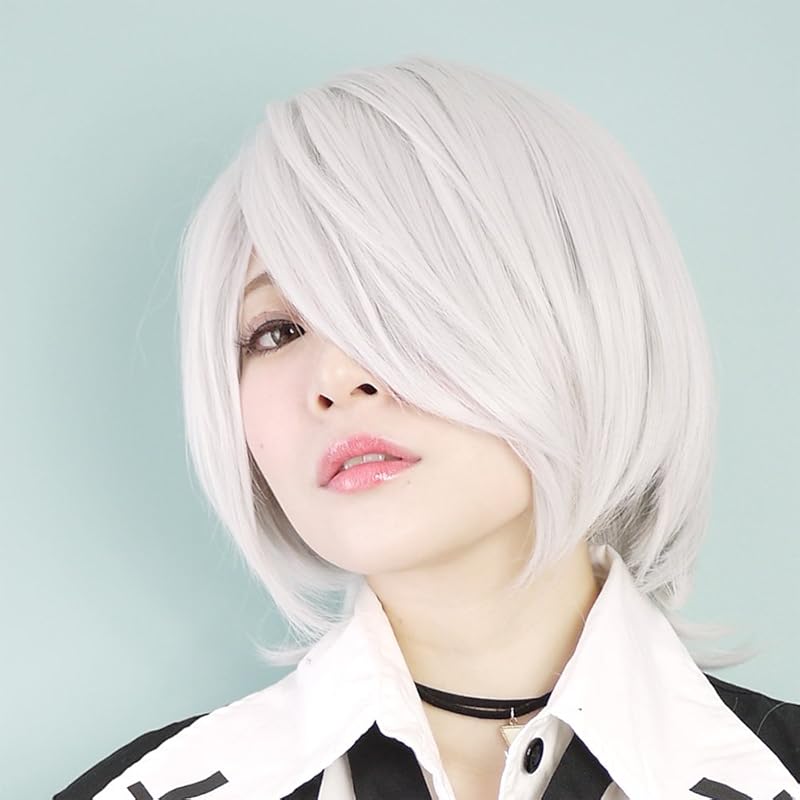 

Short straight full wig C6 (silver)