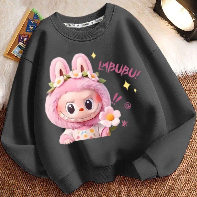 Loose Round-neck Hoodies for Children, Fashionable Long-sleeved and Cute Round-neck Hoodies for Boys and Girls In Spring, Autumn and Winter