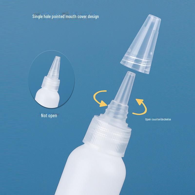 100ml Plastic Squeeze Bottle with Pointed Mouth for Liquid and Paste Filling
