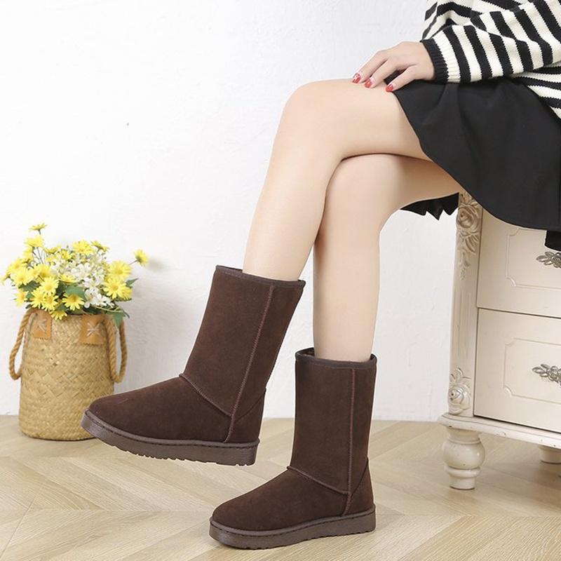 Elegant Ladies Womens Ella Mid Calf Snow Boots With Luxurious Faux Fur Lining
