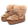 New Women'S Winter Boots Furry Short Tube Snow Boots Women Artificial Rabbit Fur Space Boots Non-Slip Warm Shoes For Women