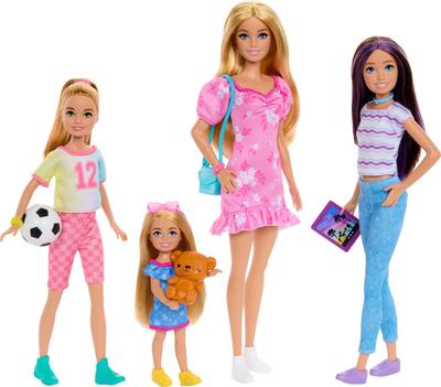 Zestaw lalek sióstr Barbie z ubraniami i akcesoriami – Barbie, Skipper, Stacy, Chelsea