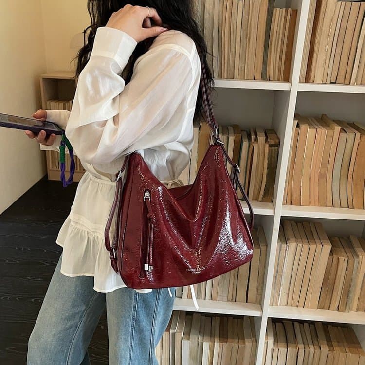 Borsa a tote di grande capacità da donna a spalla/messenger