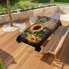 Sunflower Wood Grain Rectangle Tablecloth For Home Kitchen Wedding Party Decoration Tablecloth Restaurant Outdoor Picnic Mat