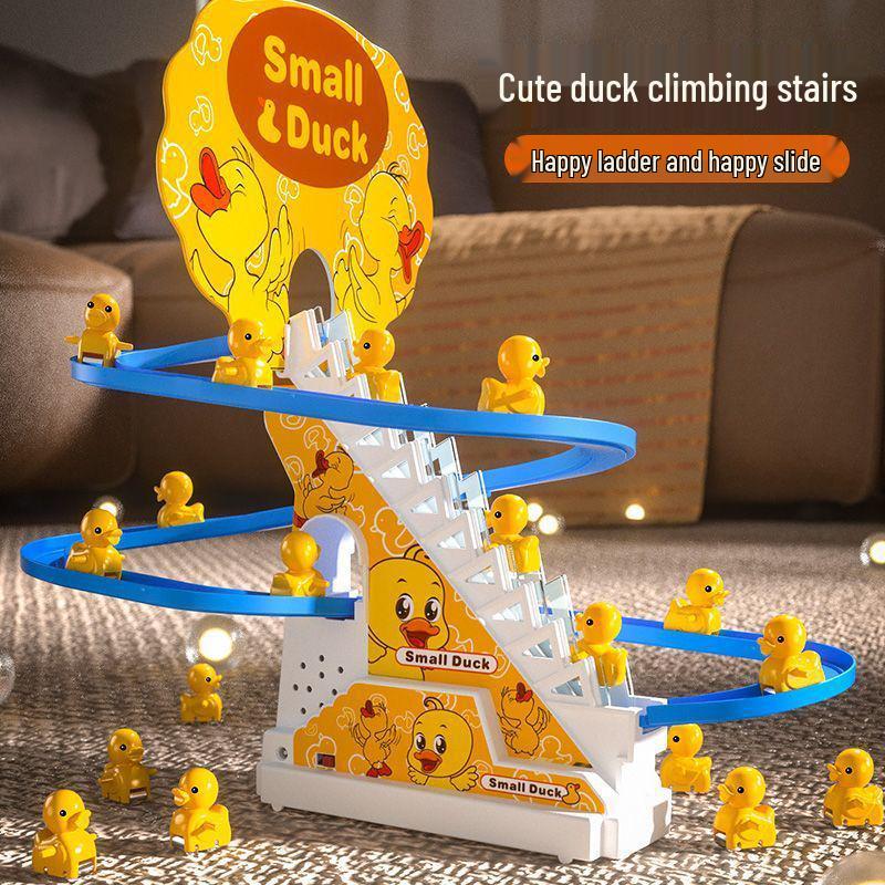 Electric Yellow Duck Climbing Toy for Infants and Toddlers 0-3 Years