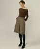 Otte French Check Wool Sk_Brown