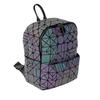 Rhombus Backpack Women's Geometric Rhombus Luminous Color-changing Material Student Schoolbag Korean Version of Male and Female Couples Backpack
