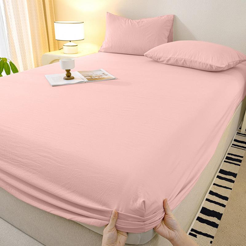 3PCS/1 Set Bedding Set 1 Sheet+2 Pillowcase Mattress Cover Protector Adjustable Bed Fitted Sheet Cover With Elastic Band