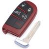 Red  5 Button Remote Car Key Housing Case for Jeep Grand Cherokee Dodge SRT Ram 1500 Journey Charger Dart Challenger Durango