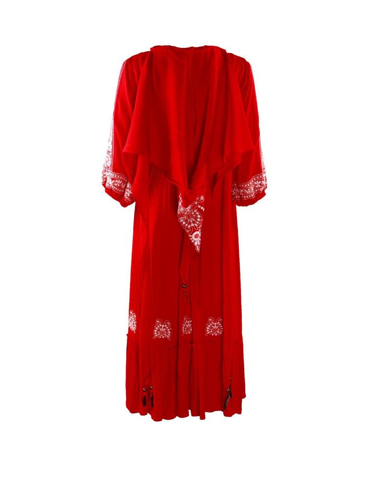 Yunnan Sanya Fairy Beach Red Dress - Women's Long Slimming Desert Travel Outfit