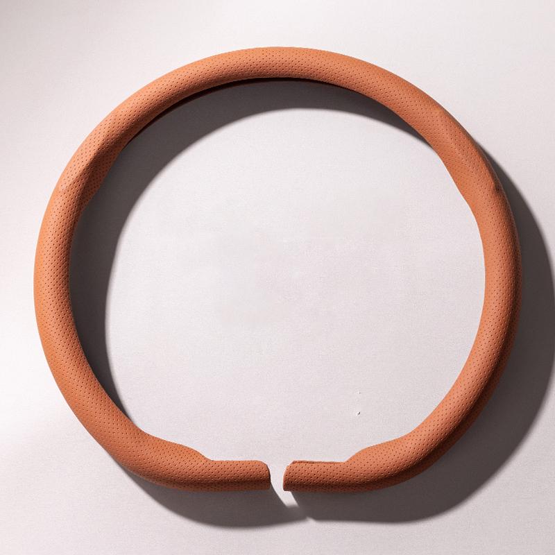 8D Car Steering Wheel Cover Perforated Nappa Leather Non-Slip Booster Cover For Peugeot 206 F207 307 407 408 308 3008 4008 5008