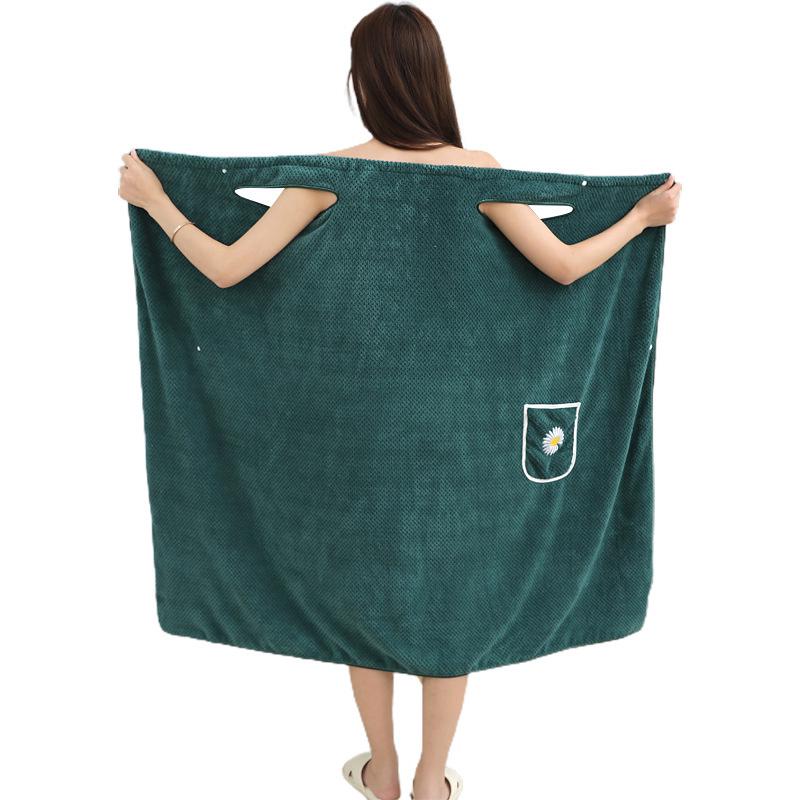 Girls' Pineapple Embroidered Bath Skirt & Bathrobe - Soft, Large Size, Durable, No Shedding