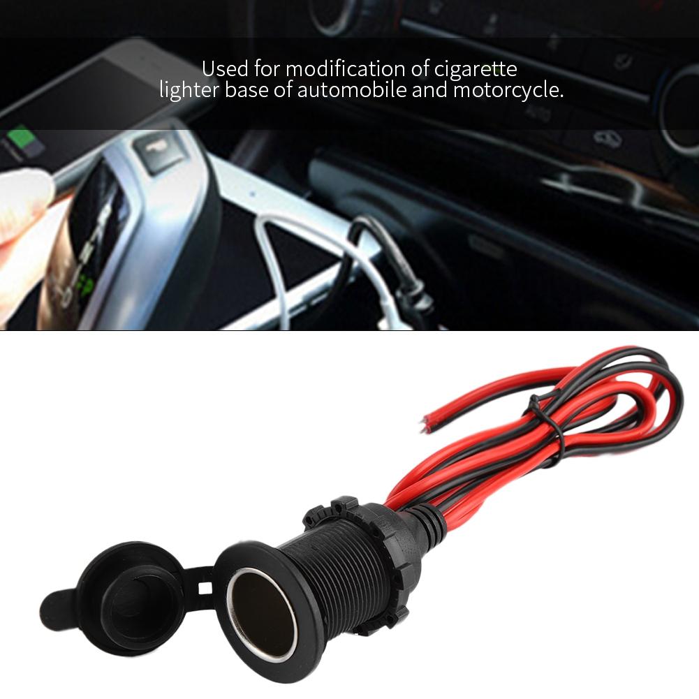 Car Cigarette Lighter Cable Female Socket Adapter Connector Plug