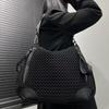 Women'S Mesh Lightweight Oblique Span Bag Large-Capacity Splicing Shoulder Handbag