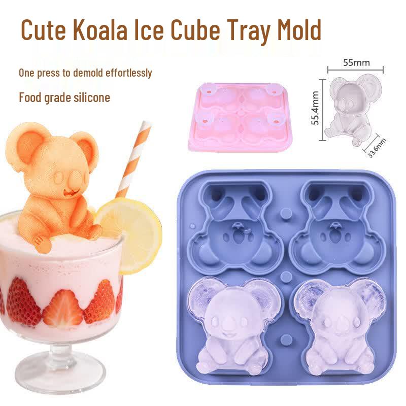 Di Ruien Koala Easy-Release Silicone Ice Cube Tray (2-Pack)