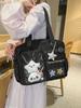 Schoolbag College style dual-purpose backpack Japanese ins cute large-capacity portable messenger bag versatile transparent bar pain bag