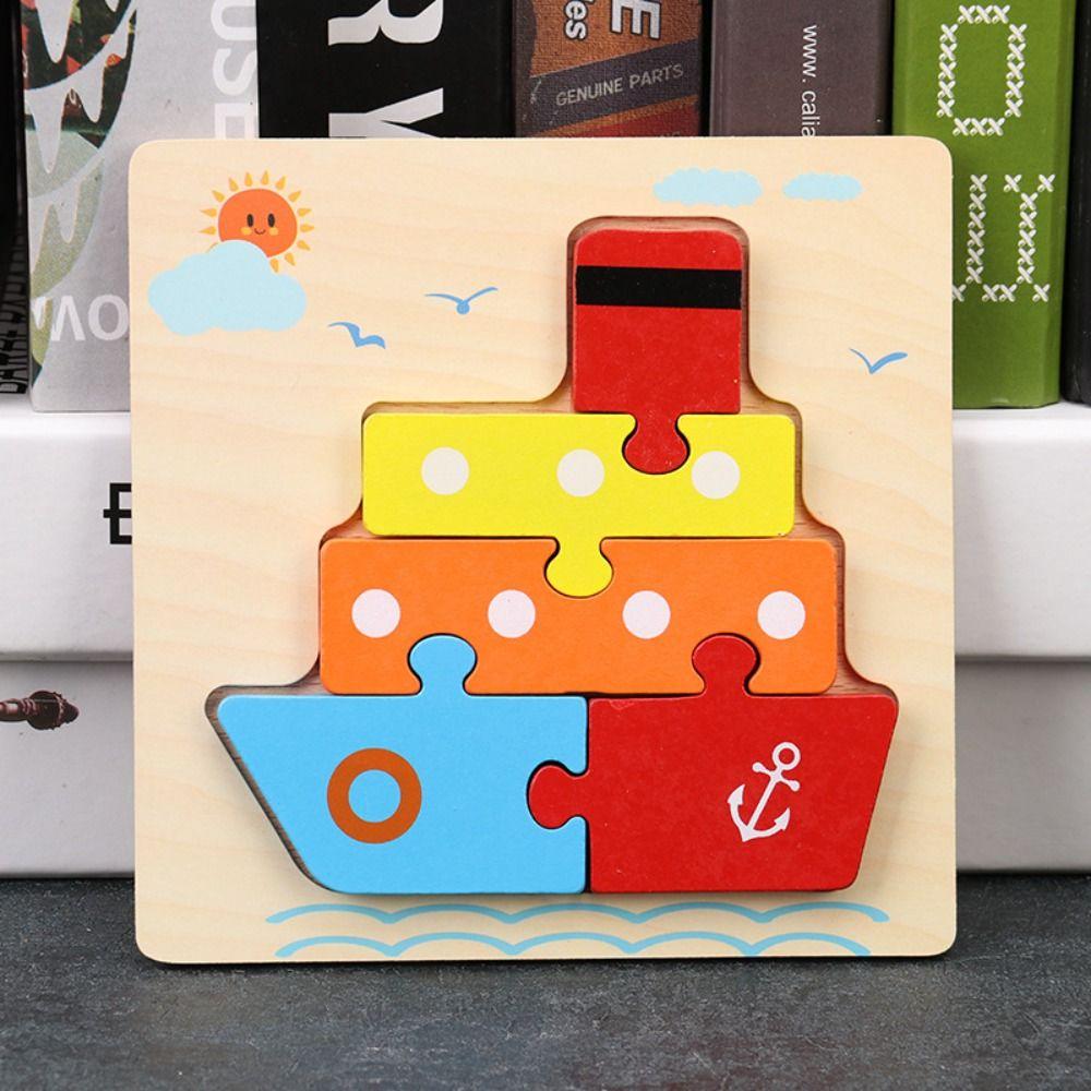 Cartoon Animals 3D Wooden Puzzles 3D Educational Wooden Puzzle Wooden Puzzles Board Wooden Toddler Puzzles Children