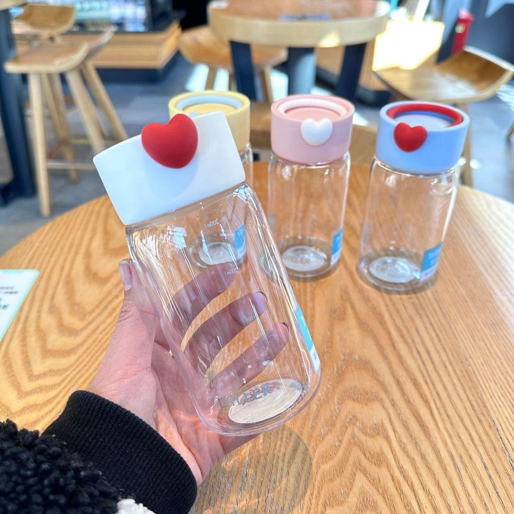

Plastic Straight Drink Water Cup With Handle Fitness Drinking Bottle Outdoor Sport жовтий
