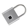Fingerprint Padlock 0.5S Unlock Waterproof Hold 10 Fingerprints USB Interface Thumbprint Padlock with 3 Color Light for Luggage