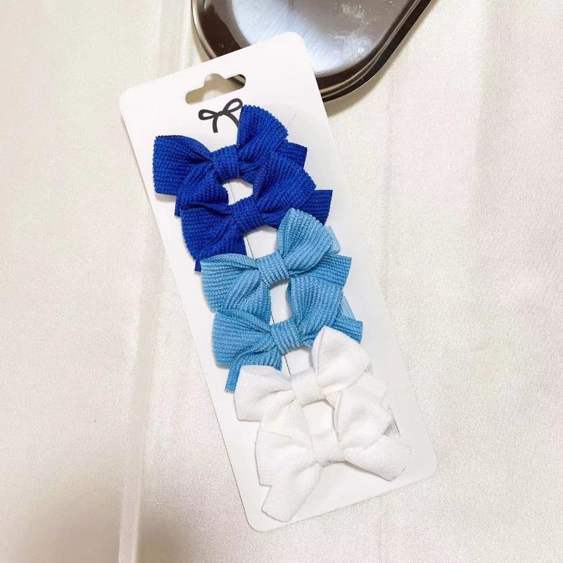 Mini Hair Bows Clip for Girl Fresh Solid Color Bowknot Hair Pins Sweet Child Boutique Handmade Hair Clips Accessories