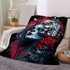 1pc Day of the Dead Blanket  Soft and Cozy Home Decor Gift for Friend, Suitable for All Seasons, Living Room, Travel, Camping