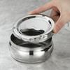 Stainless Steel Ashtray with Windproof Lid Rust Proof Easy to Clean 3 Sizes for Home Outdoor Hiking Travel Use