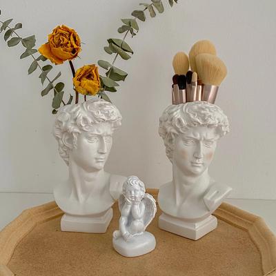 Harts David Vas Ansikte Huvud Interiör Dekorativ Blomkruka Moderna Burkarr Hemdekoration Blomsterarrangemang Skulptur Skrivbordskonst