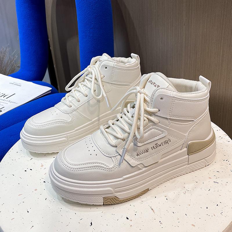 

High-top board shoes women s 2025 autumn and winter new women s shoes student ins trendy versatile platform casual shoes soft-soled sports shoes 35