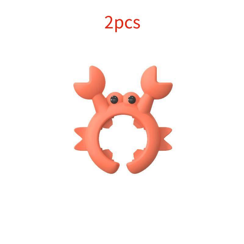 1/2/3PCS High Temperature Resistant Silicone Spatula Rack Small Crab Anti-scalding Clip Practical Spoon Holder for Kitchen