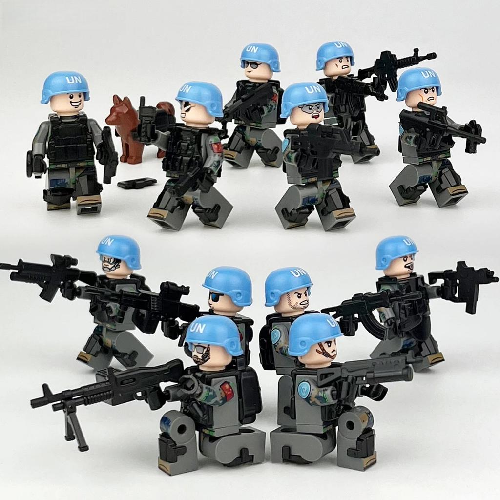 Children's SWAT Parachute Figure Building Block Toys