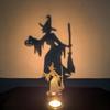 Halloween Grim Reaper Candle Holder Plastic Tabletop Decor Spooky Party Centerpiece Home Decoration
