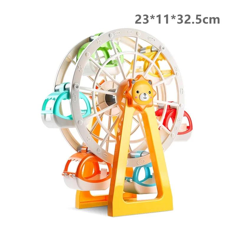 Großer Baustein Drehbares Riesenrad Bus Rennwagen Murmelbahn Kompatibel Duplo Pädagogisches Kreatives Spielzeug Kinder Kinder Geschenk