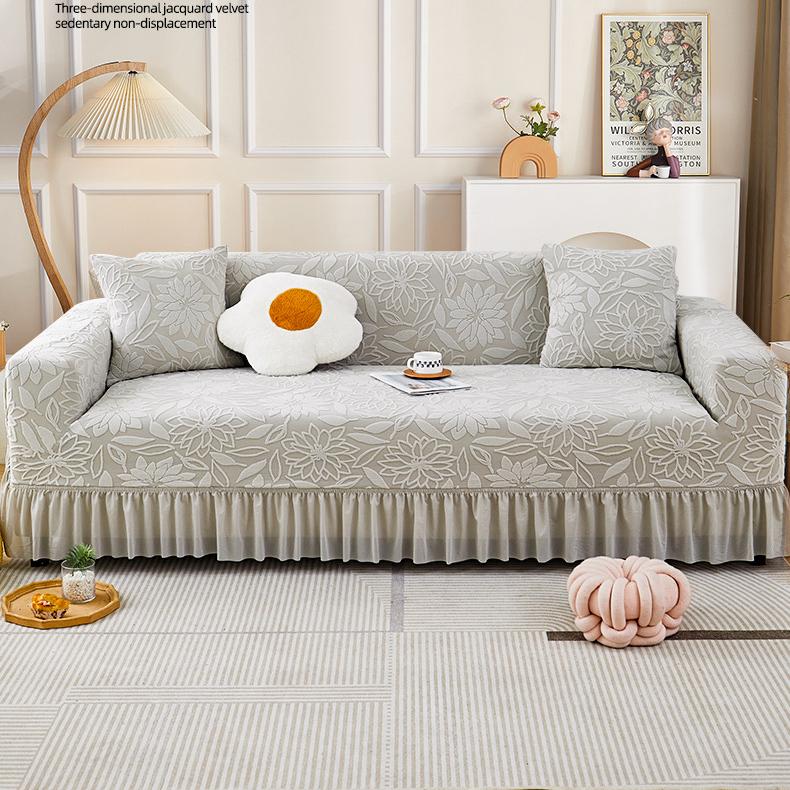 All-in-one Elastic Skirt Sofa Cover - New Universal All-season Lazy Sofa Cover - Dust Cover Anti-cat Scratch Fabric Sofa Towel