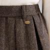 Mucmukn Girls' Wool-Blend Pleated Plaid Winter Skirt