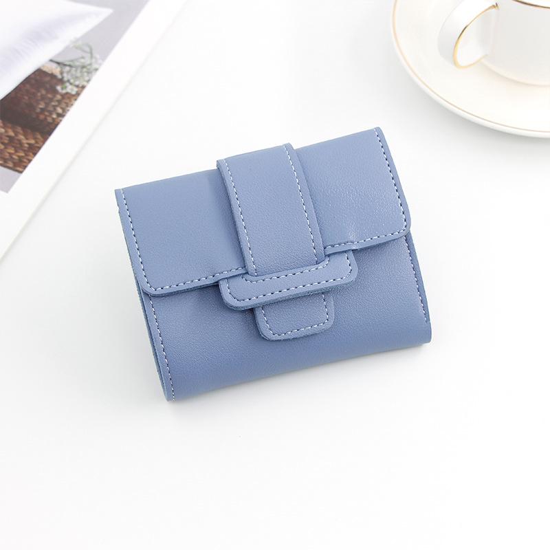Korean Style Women's Tri-fold Candy Color Wallet & Coin Purse