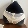 Bow Underwear for Women Transparent Mesh Lace Briefs Lingerie Lace Flower Panties  Lady