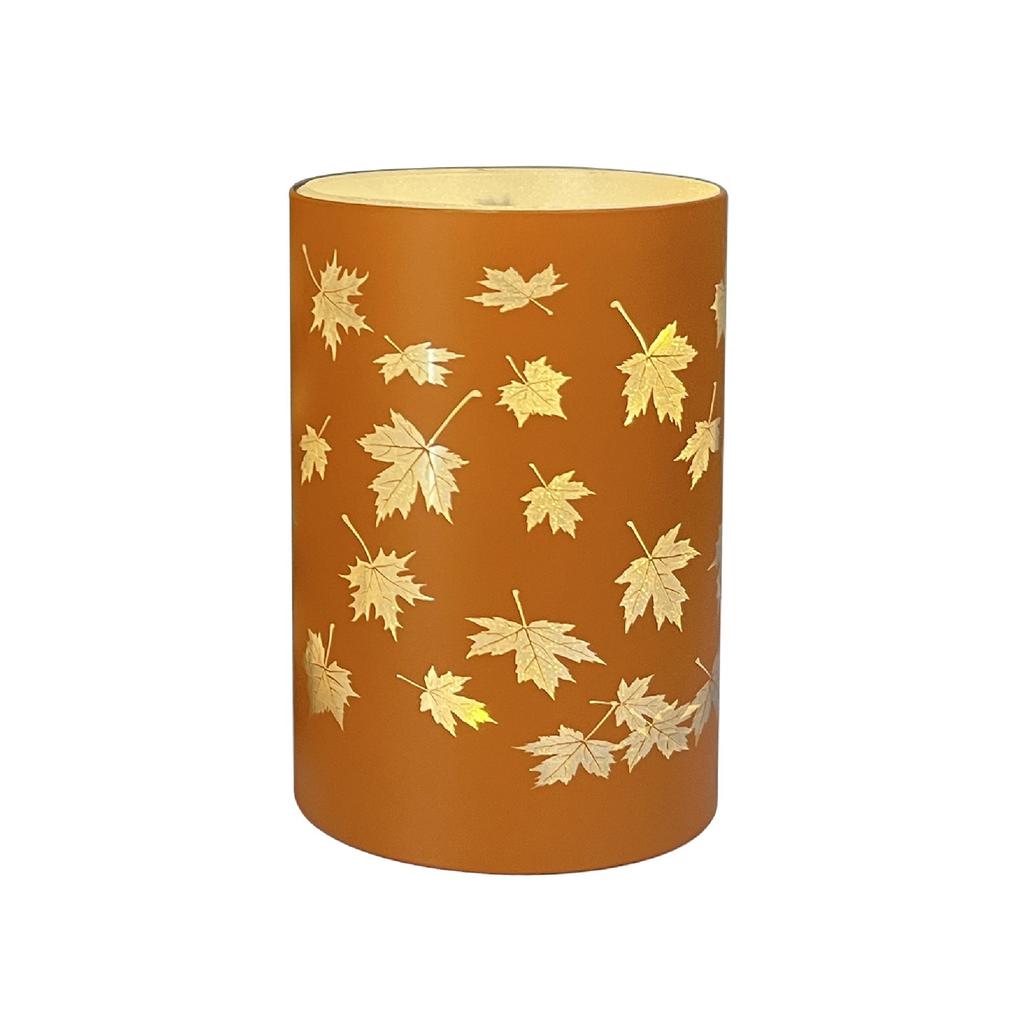 Glass LED Electronic Light Engraved Real Glass Cup LED Flickering Candle For Home And Holiday Decoration