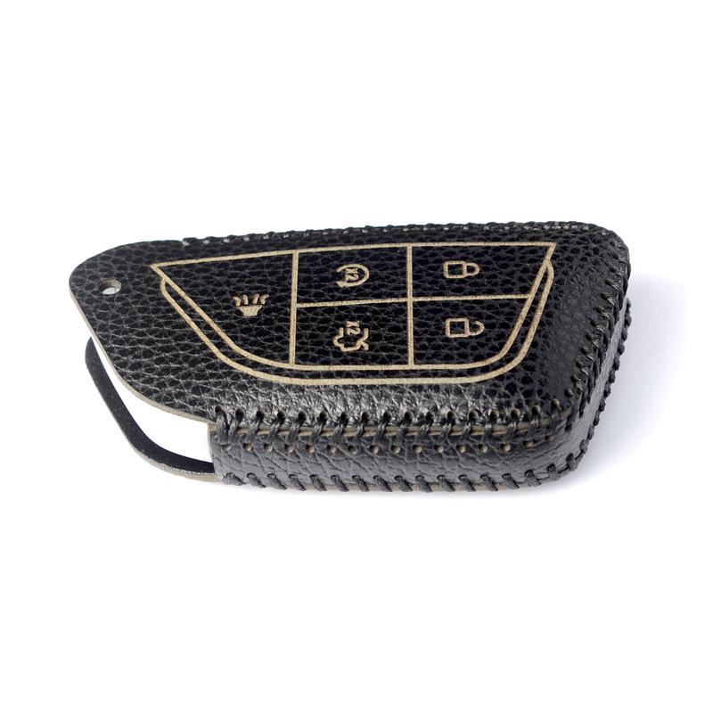 Cadillac CT4/CT5/CT6/XTS/XT4/XT5/XT6 Cowhide Key Case Cover with Buckle