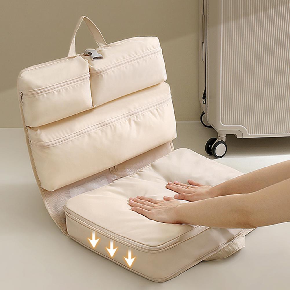 Wear-resistant Packing Cube Hanging Packing Cube with Multiple Compartments 6-in-1 Storage Bag Set Foldable Travel for Clothes