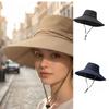 Adjustable Wide Brims Sun Hat For Men With Removable Top Panel Breathable Outdoor Fishing Cap Sun Protections
